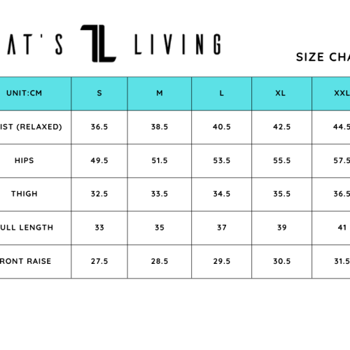 A size chart for HYDRX Swim Shorts - Tidal Ash with waist, hips, thigh, full length, and front rise measurements in centimeters for sizes S, M, L, XL, and XXL.