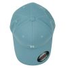 The Original Ball Cap in light blue, viewed from above, features a small white logo on the front and a circular sticker on the brim.