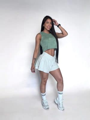 MIRA Crop Tank - Matcha Mist, XS