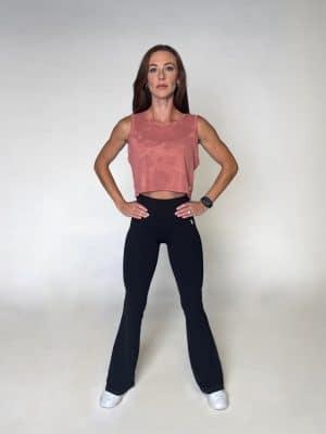 MIRA Crop Tank - Peach, XS