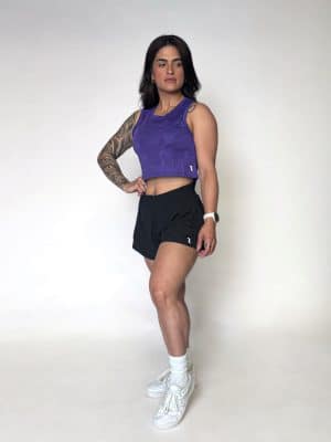 MIRA Crop Tank - Royal Purple, XS